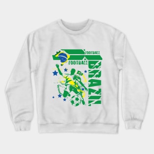 Brazil Football Brazilian Flag Fan Memorabilia Crewneck Sweatshirt